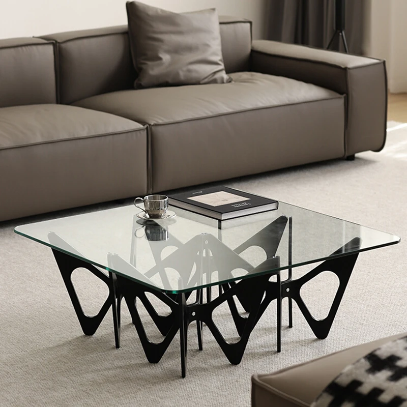 

Nordic Minimalist Coffee Table Black Luxury Floor Designer Coffee Table Simple Glamour Mesas De Centro Para Sala Home Furniture