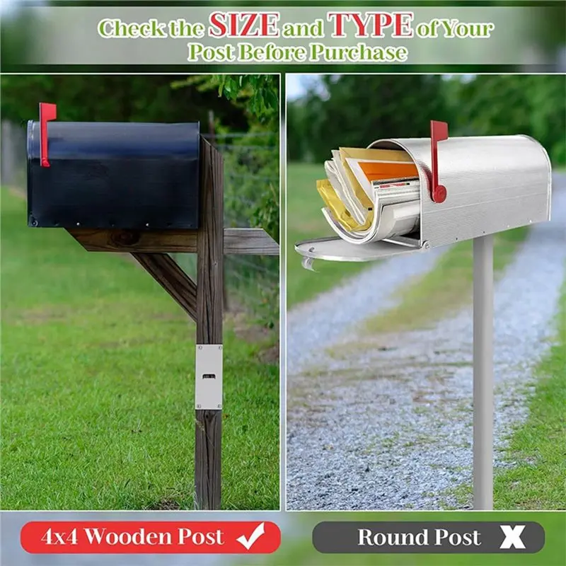 ABXF-Mail Post Extender Bracket For Fence Pool Porche Mailbox