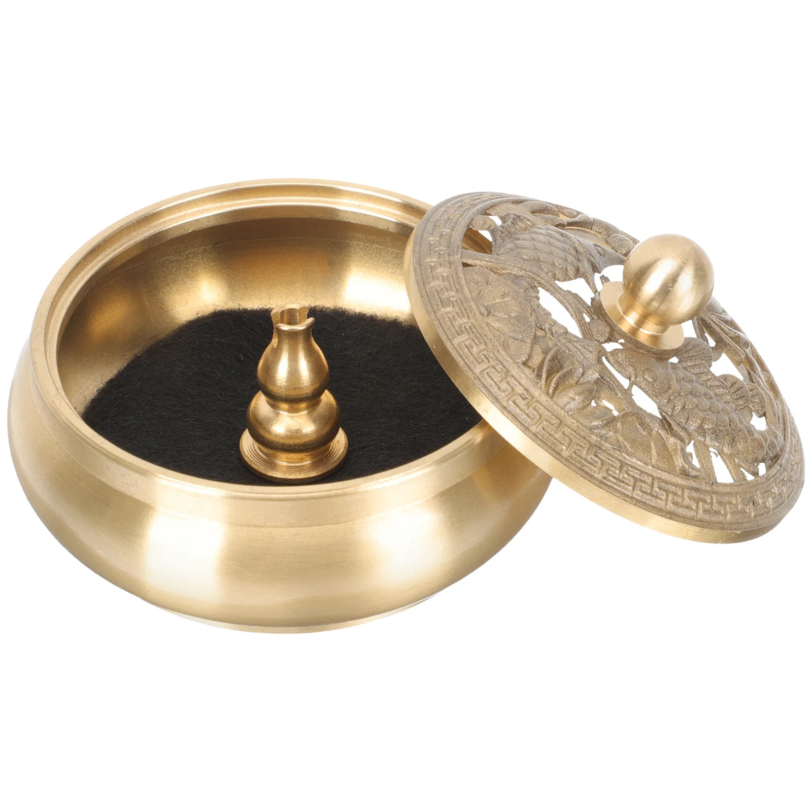 

Brass Censer Incense Burner High Quality Rustproof Decorative Aroma Burner for Home Study Meditation Elegant Style