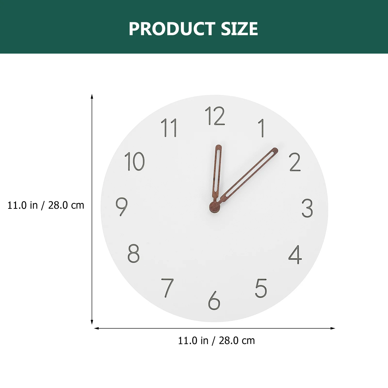 

Quartz Wall Round Silent Non-Ticking Wooden Decorative Clock For Living Room Bedroom Office Modern Style Hanging Clock