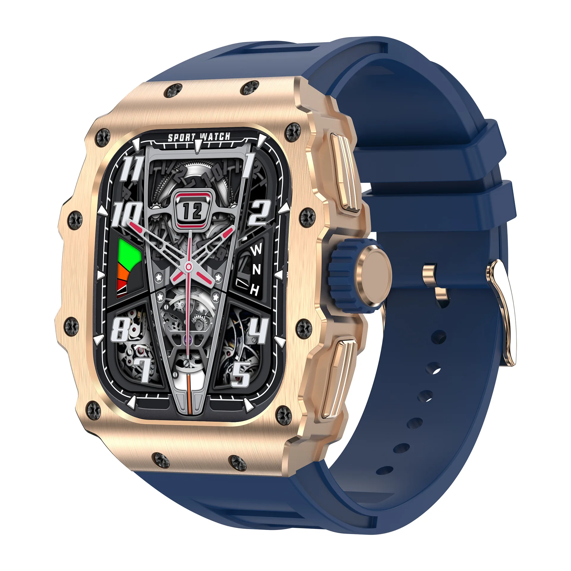 새로운 AK65 스마트워치 건강 모니터링 여성 생리학 AMOLED 화면 운동 단계 계산 블루투스 통화