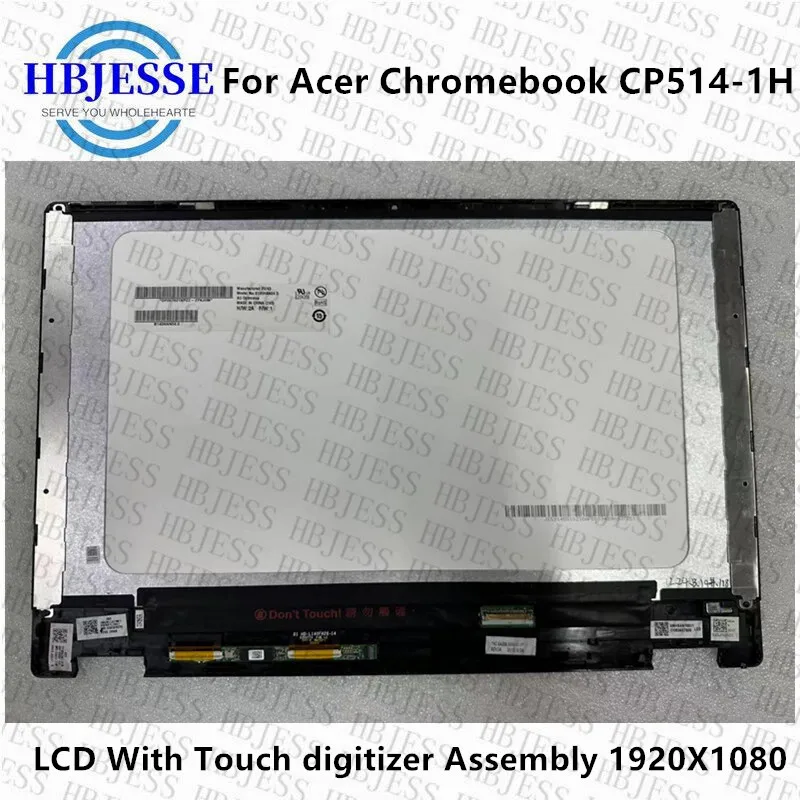 

14'' For Acer Chromebook 514 CP514-1H LCD with Touch Screen Digitizer Assembly FHD 1920X1080 eDP 30Pins