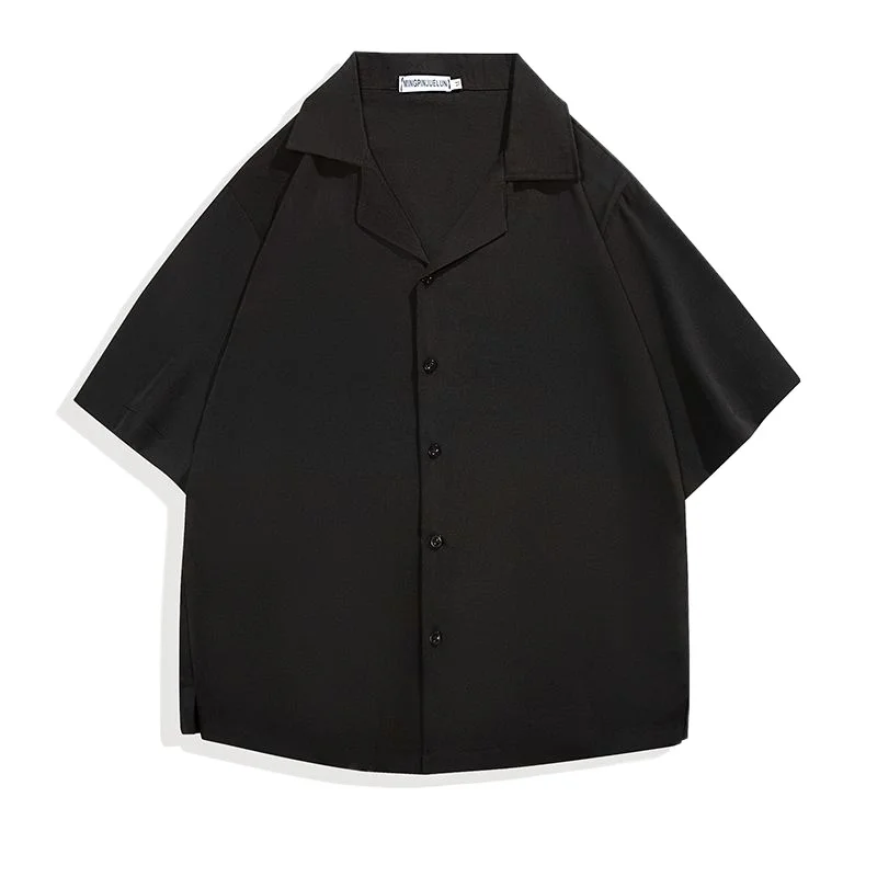 Men's Summer Top Shirt Short Sleeve Pocket Large Size Retro Simple Comfortable Loose Casual Fashion Soft Niche Versatile Skinny