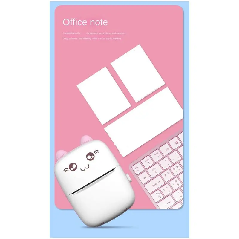 

【A90U】Small Portable Wireless Thermal Photo Printer Pocket Student Mini Wrong Label Printer Pink