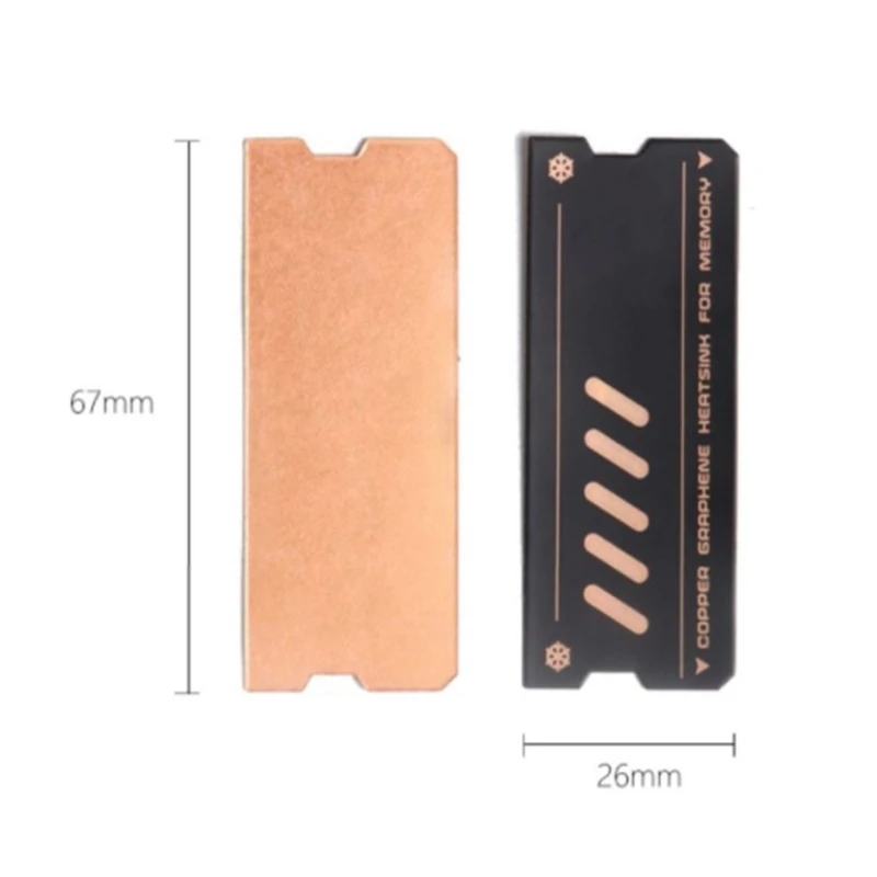 B0KA Copper Graphene Heatsink Laptop Memory Card Cooler Radiator Heat Sink Cooling Thermal Pad Hard Disk HDD Cooler Radiators