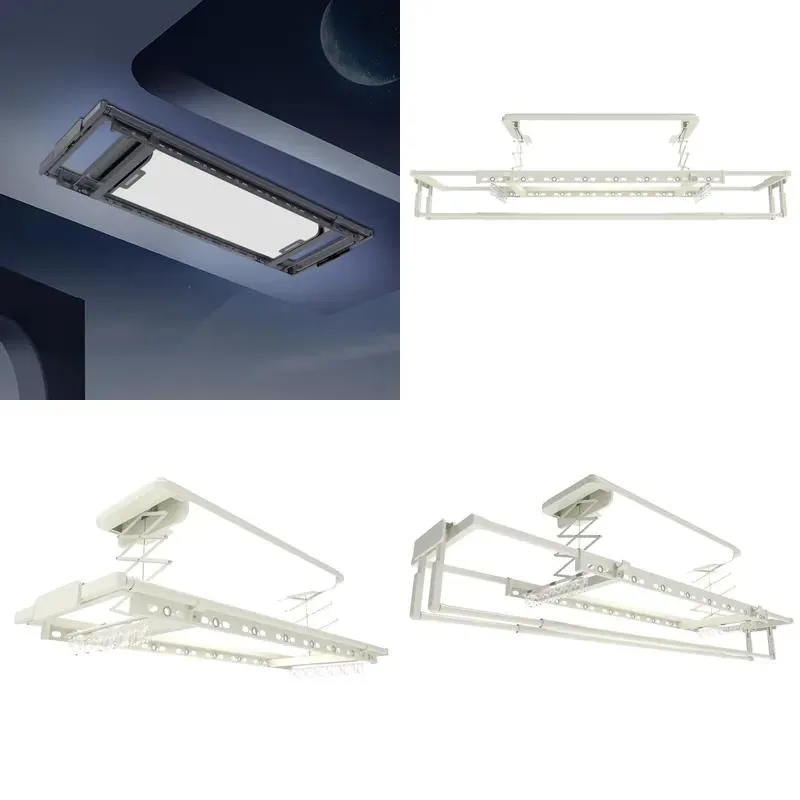 Telescopic Automatic Electronic Folding Drying Rack Smart Balcony Clothes Hanger