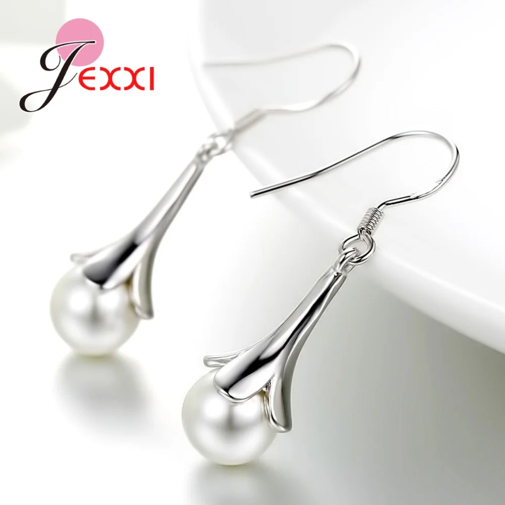 Top Brand 925 Sterling Silver Jewelry Sets Opal Drop Earrings Concise Pendant Necklaces For Women Korean Trend Joyas Lovers Gift view 4