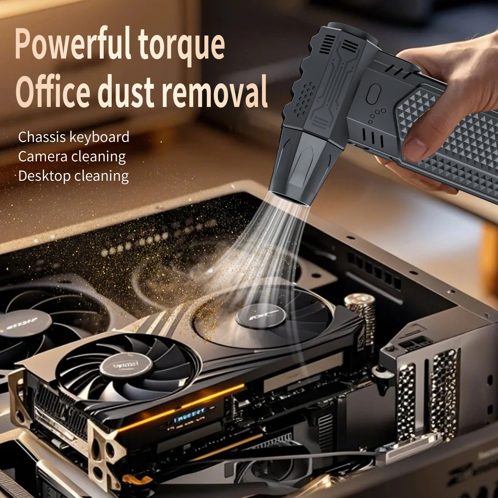 Powerful 990000 RPM Turbo Fan Air Blower Portable Wireless Dust Cleaner TypeC Charging Brushless Jet Blower Outdoor Home Clean