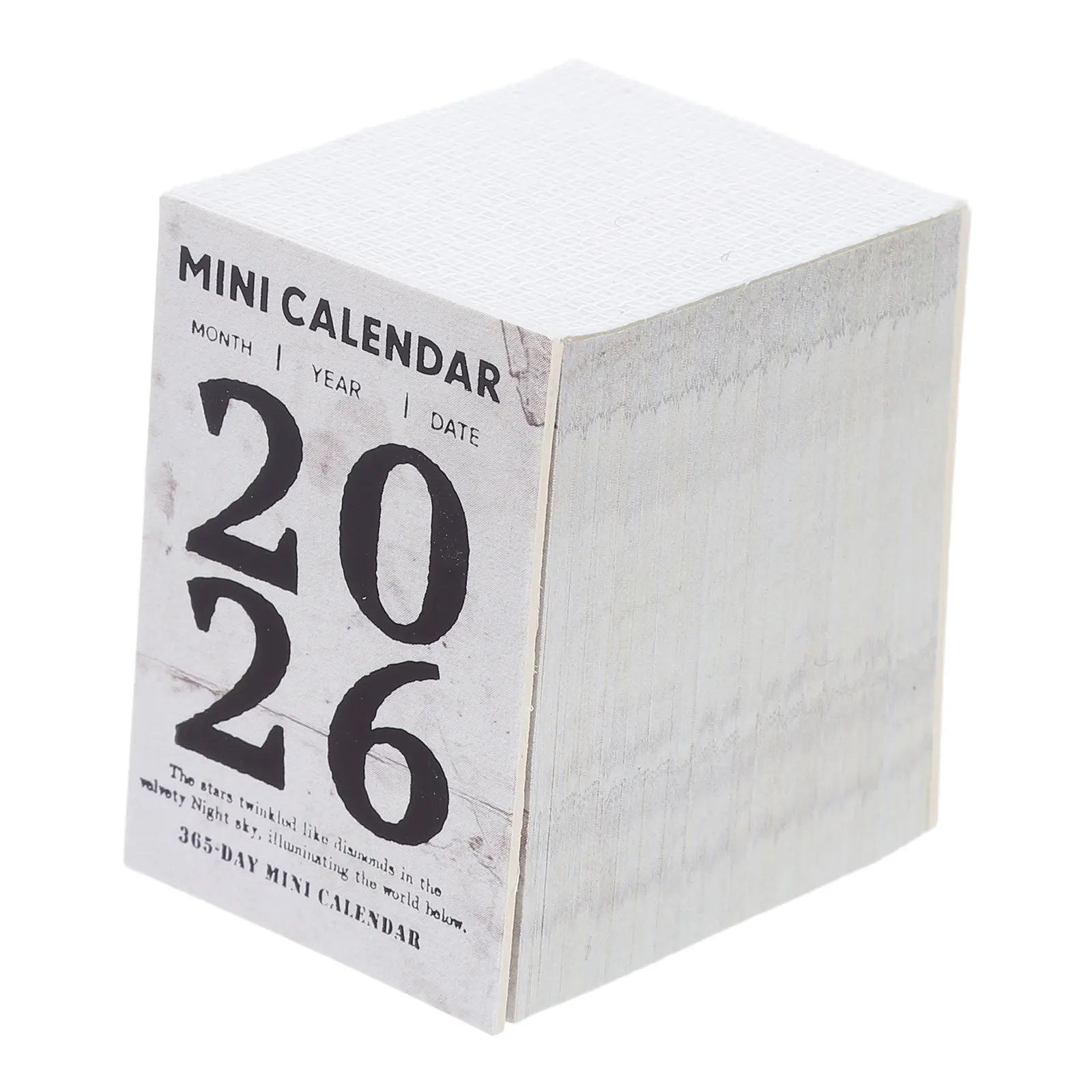 

1 X Mini Tear Off Calendar 2026 Retro Minimalist Daily Clear Printed Paper Calendar for Desk Space Saving Aesthetic