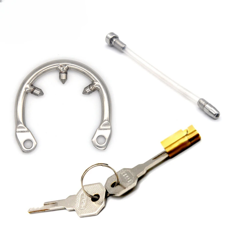 1pcs Replacement Male Penis Cock Chastity Lock Accessories Anti-detachment Ring Silicone Catheter Key Adult Sex Toys Fun