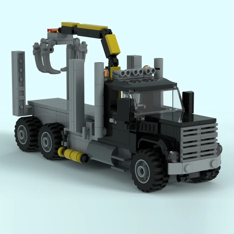 City Car Model MOC Building Bricks Heavy-Duty Logging Truck Modular Technology Children Holiday Gifts Assemble Toys Suit