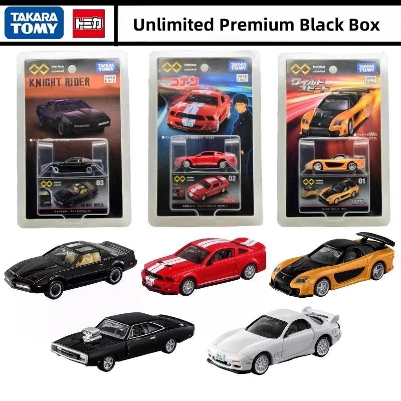 TAKARA TOMY Unlimited Premium Black Box Movie Dodge Mustang RX7 Alloy replica models,adult ornaments,boys toys,children's gifts