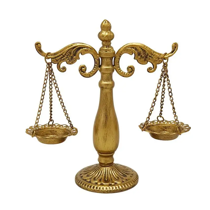 مقياس التوازن ديكور المحكمة الأوروبية الحديد الفن دراسة ديكور مكتب الحلي الزخرفية هدية الزفاف الرجعية الجنية والعدالة