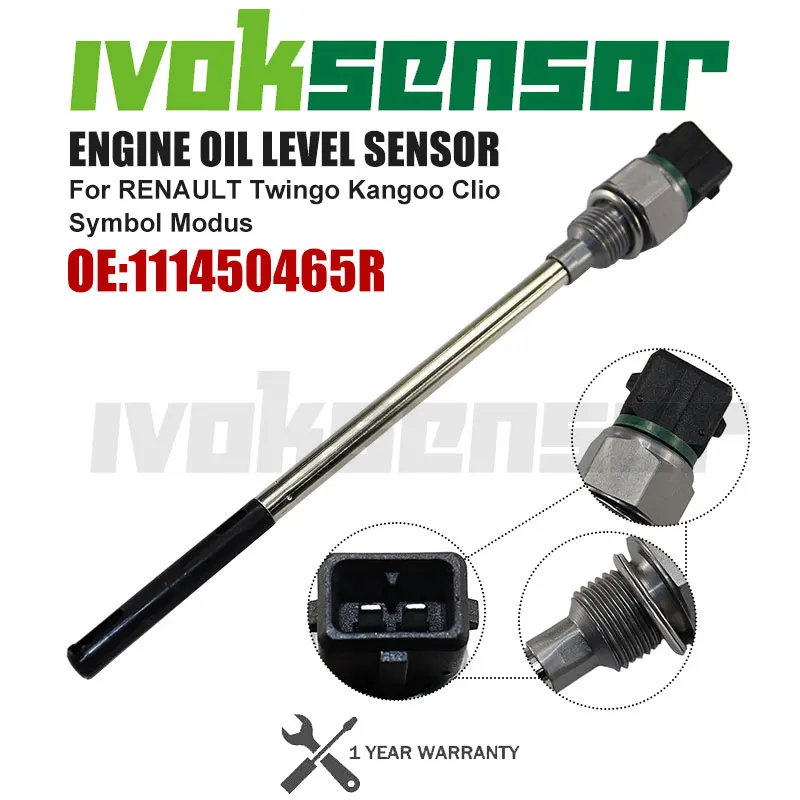 New Genuine 2pins Engine Oil Level Sensor For RENAULT Twingo Kangoo Clio Symbol Modus 1993-2021 111450465R 8200109964 8200670528