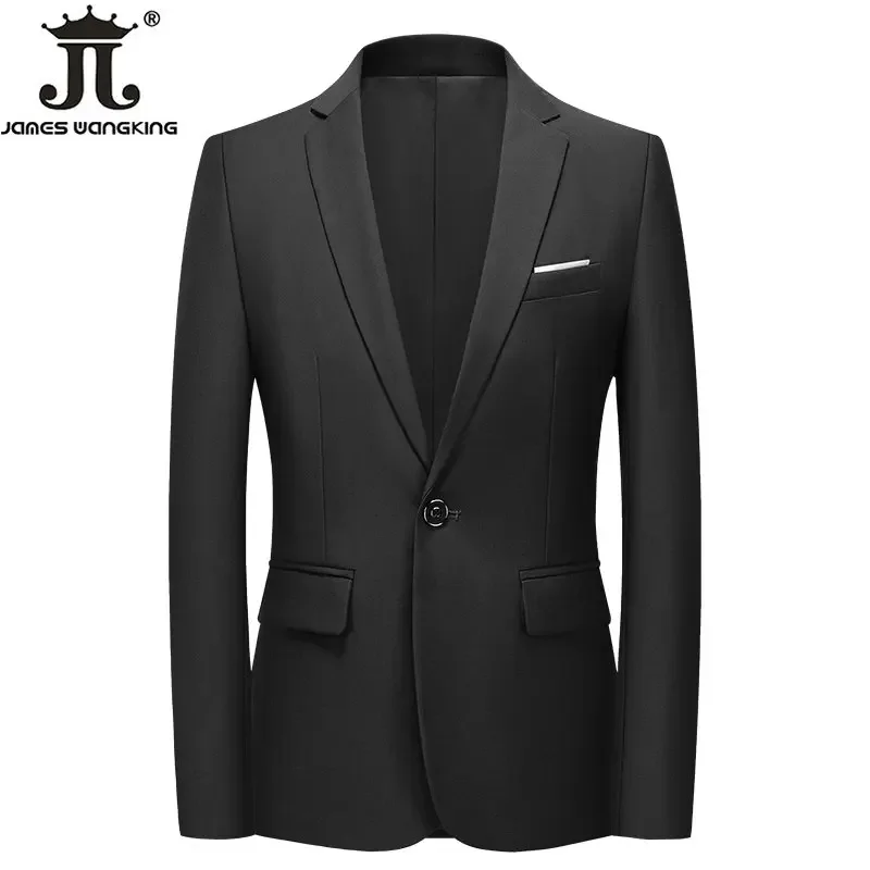 Men Blazer Boutique Fashion Solid Color Light Thin Slim Mens Casual Business Suit Jacket Groom Wedding Dress Party Tyranian Coat