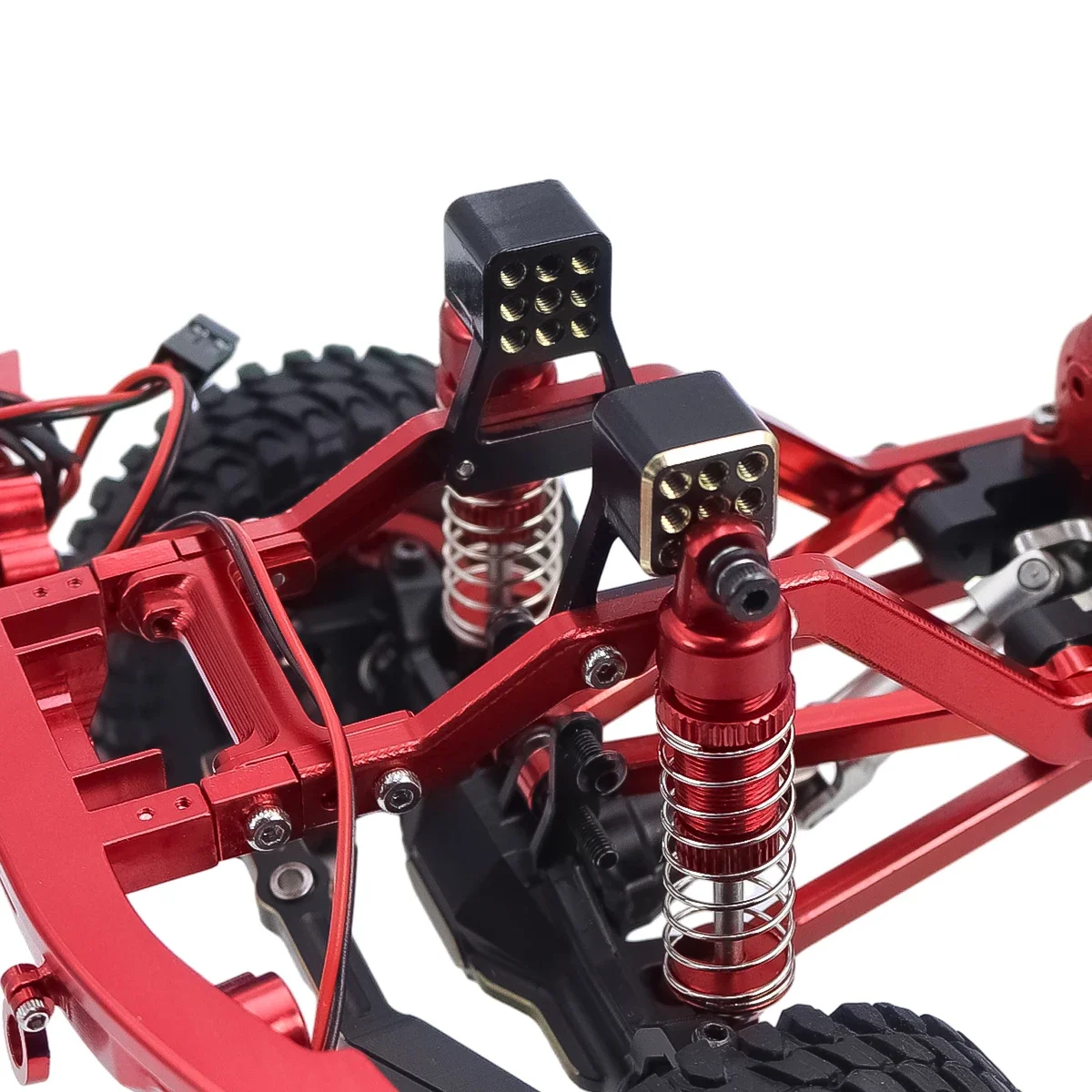 50g TRX4M regulowany mosiężny uchwyt absorbera amortyzatorów 9 otworów przedni tylny wspornik amortyzatora dla TRX-4M 1/18 gąsienica RC ulepszenia