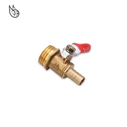 Brass Barbed ball valve 4-12 Hose Barb 1/8'' 1/2'' 1/4'' Male Thread Connector Joint Copper Pipe Fitting Coupler Adapter