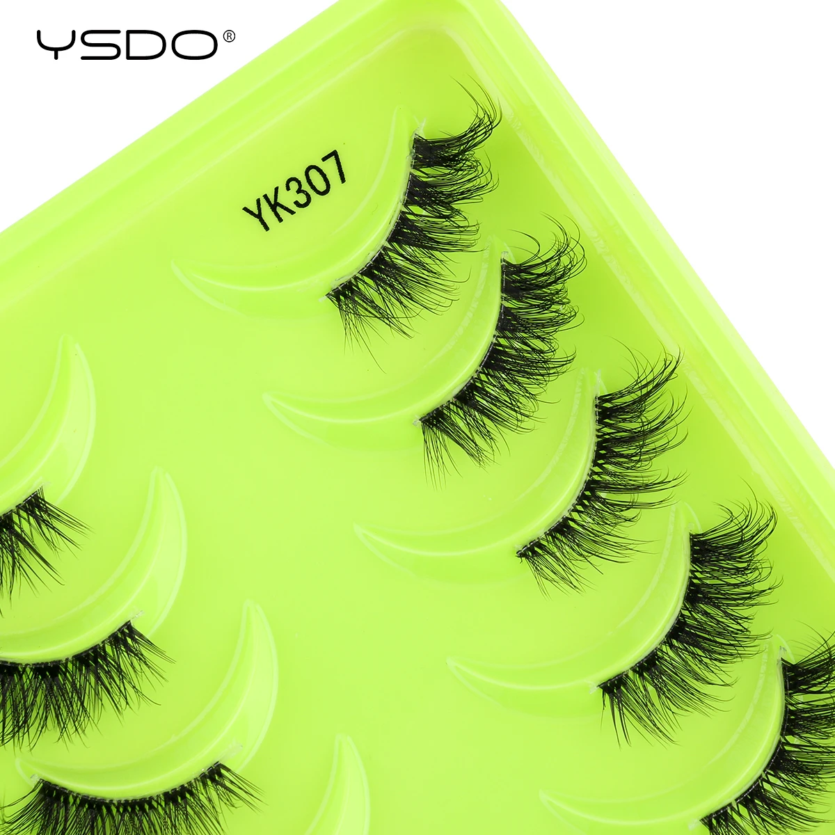 YSDO 3/10 Paia 3D Visone Volpe Ciglia Naturale Morbido Cat Eye Trucco Estensioni Mezza Soffici per Le Donne Ciglia Morbide E Soffici