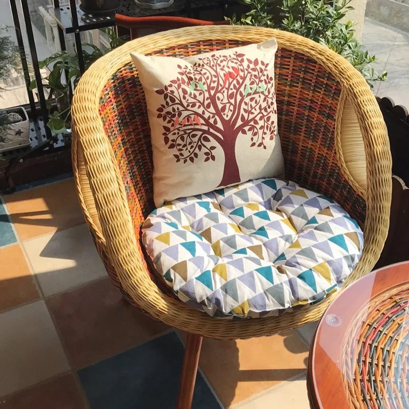 Vine chair three piece set, balcony small tables and chairs, single person courtyard living room, leisure real rattan tea