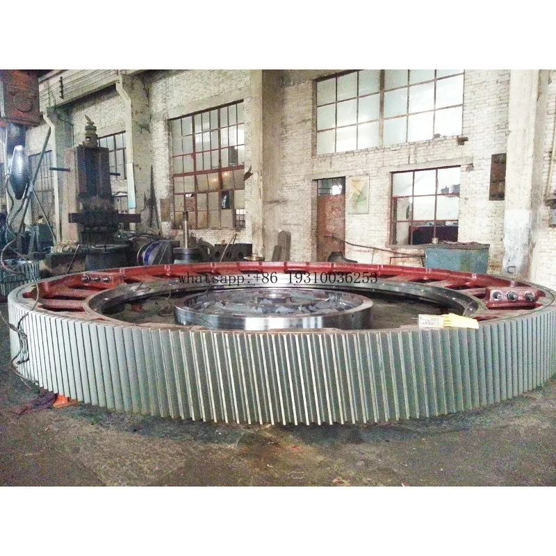 

Luoyang Xingrong OEM Casting Steel Large Diameter Spur Ring Gear Girth Gear for Rotary Kilns