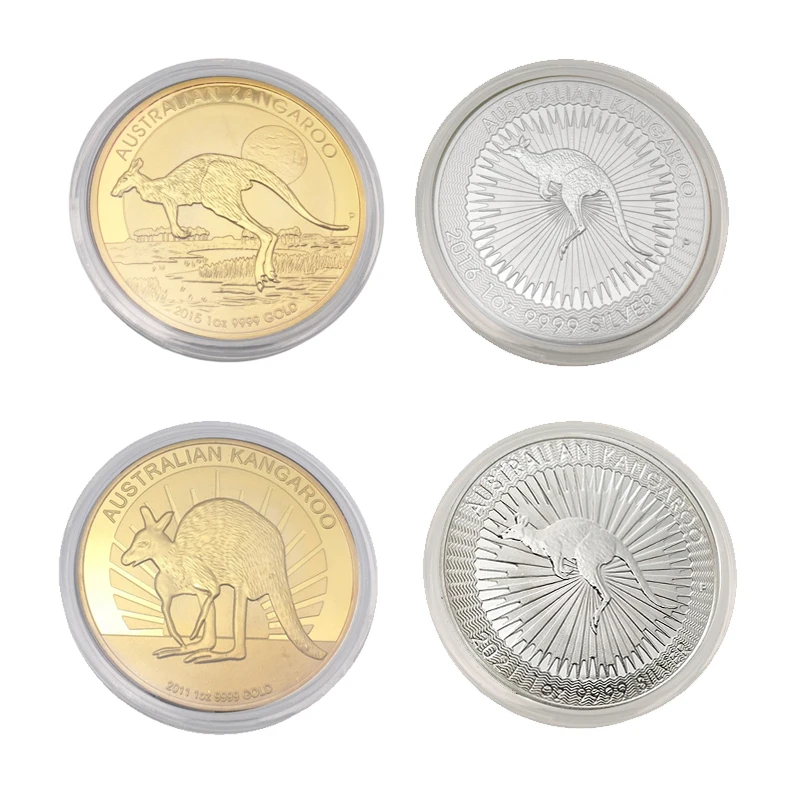

Australia Gold Silver Coins Kangaroo Animal Gold Coin Elizabeth Souvenir Gifts