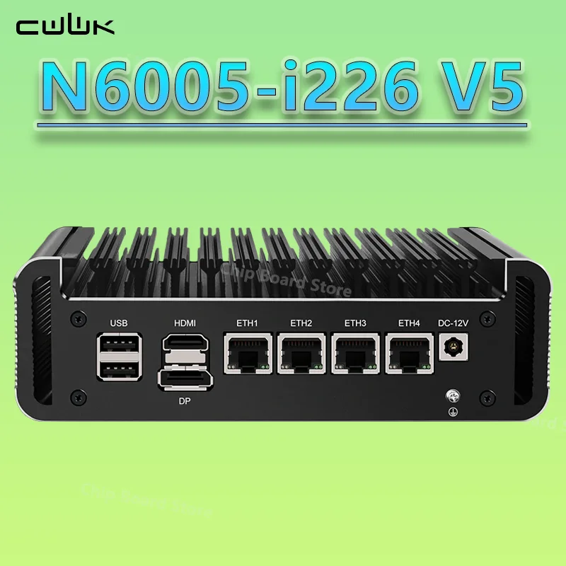 

CWWK N6005 2.5G Industrial V5 PC Soft Router No-Fan Low-Power Mini Temperature-Controlled Router/LIMUX/Windows Barebone System