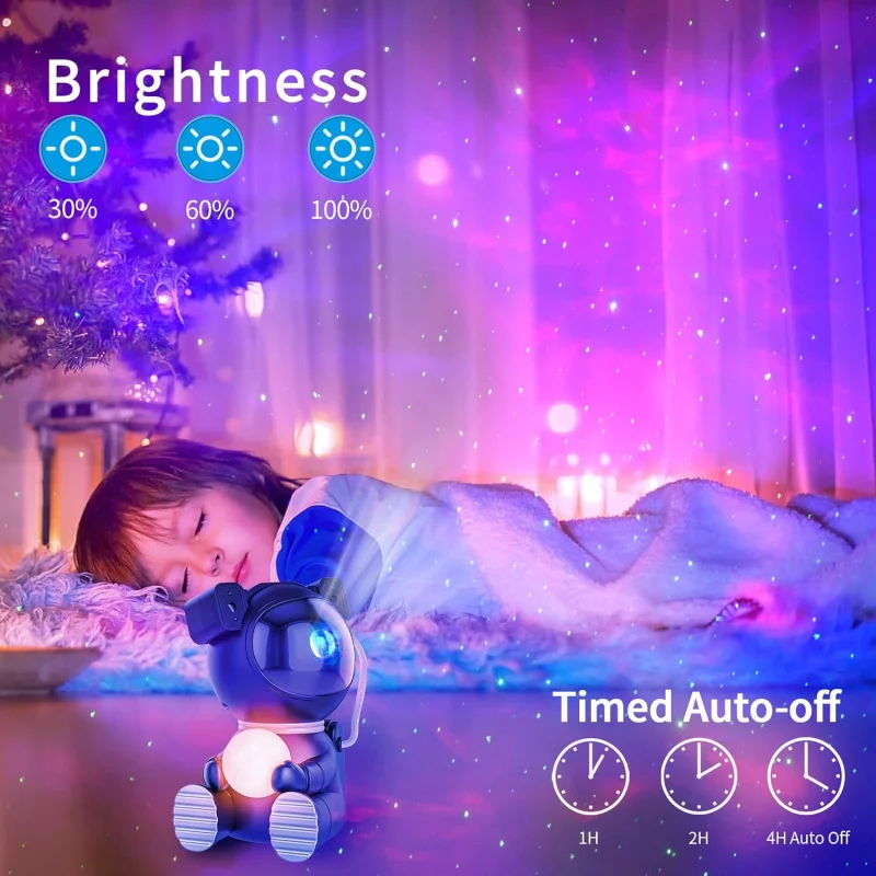 Astronaut Galaxy Projector with Moon Lamp Night Light 360 °   Adjustable Star Projector Timer Remote Control for Bedroom Decor G