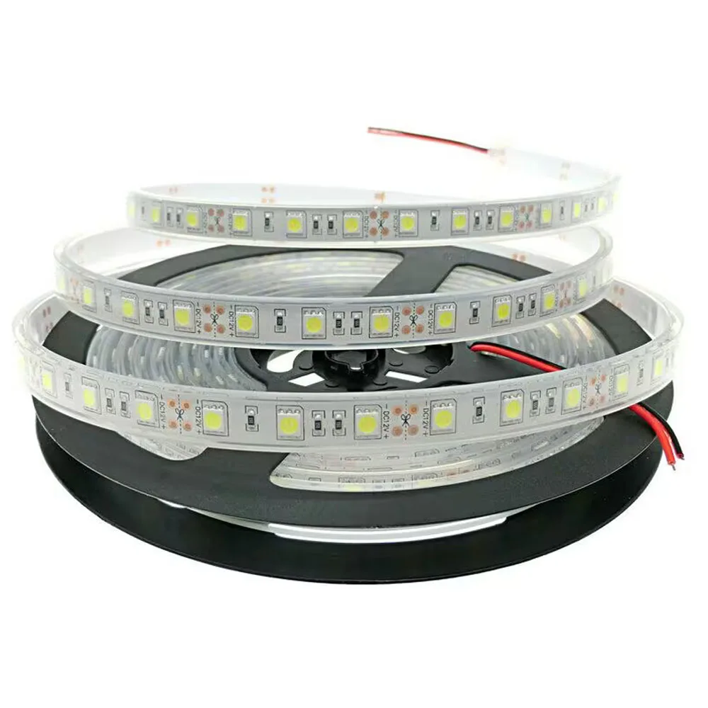 

50M IP68 12V 24V Waterproof RGB LED Strip 5050 LED Flexible Light Lamp Warm White Red Blue Green For swimming Pool Fish Tank