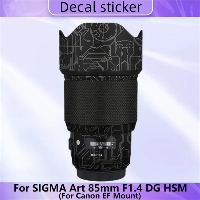 Para sigma arte 85mm f1.4 dg hsm para canon ef montagem lente adesivo de pele protetora decalque filme envoltório de vinil anti-risco casaco protetor