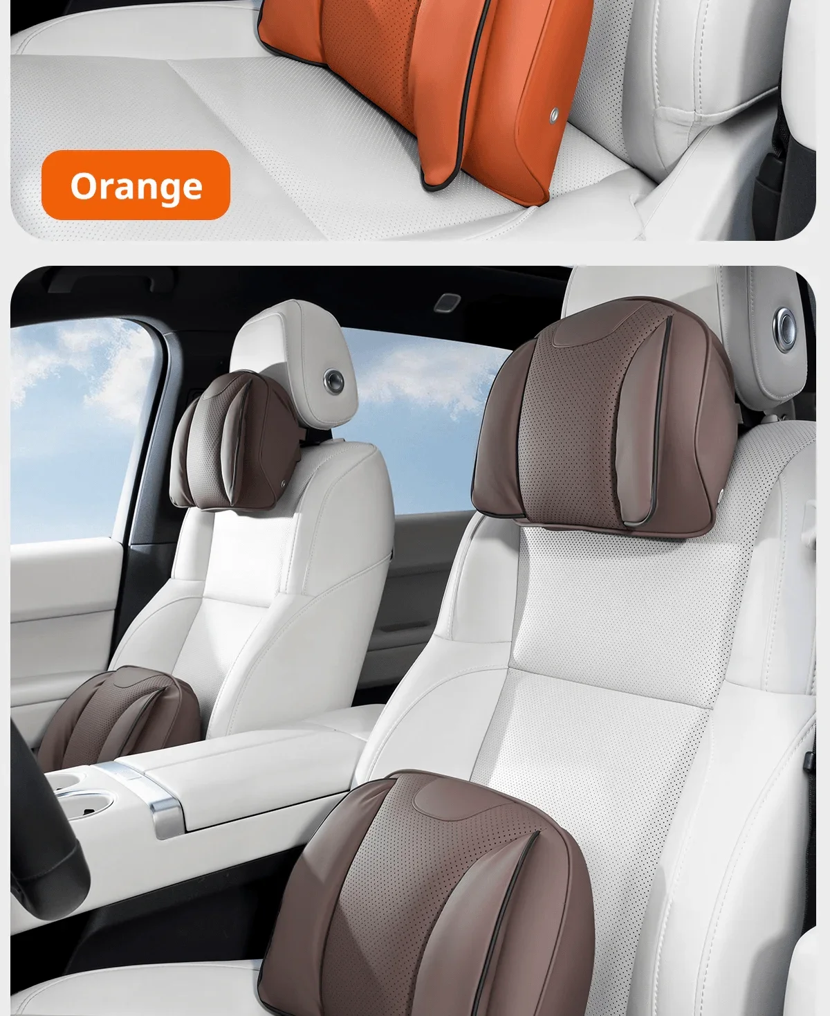 Für Tesla Auto Kopfstützen-Kissen Lendenstütze Premium-Qualität Atmungsaktiv Passend für Model 3 Model Y Highland Model S Cybertruck Model X – Detail 18