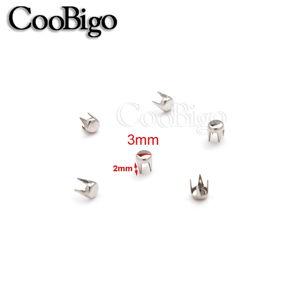 100 قطعة 3 مللي متر-10 مللي متر 4 مخلب شقة سبايك المسامير ترصيع Nailhead حبة مستديرة الملابس الأحذية حقيبة الملابس الجلود الحرفية DIY بها بنفسك الخياطة الإكسسوارات #3