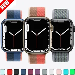 Nylon Strap For Apple Watch 44 MM Band 40 mm 46mm 45/41mm 49mm 42mm 38 bracelet iwatch series 10 9 7 4 5 6 8 SE Ultra 2 3 Correa