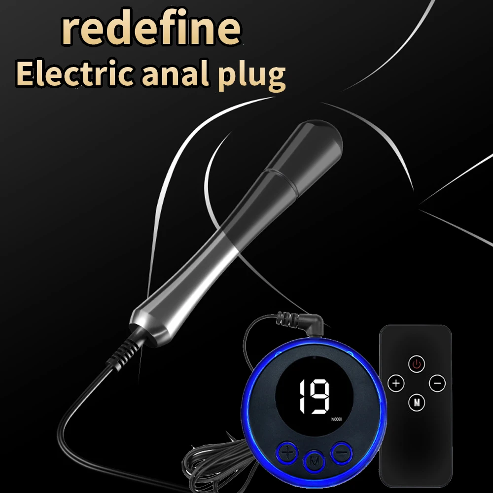 Newest Electro Shock Glans Trainer Penis Plug Cock Ring Nipple Sucker Anal Plug New Host Controller Men Electrostimulate Sex Toy