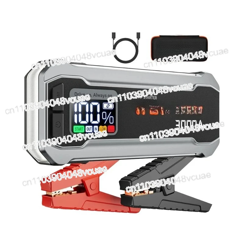 

For 3000A Portable Jump Starter 12V Car Battery Booster LED Light Quick Charge 65W (Adapter Not Included) 16000mAh Battery
