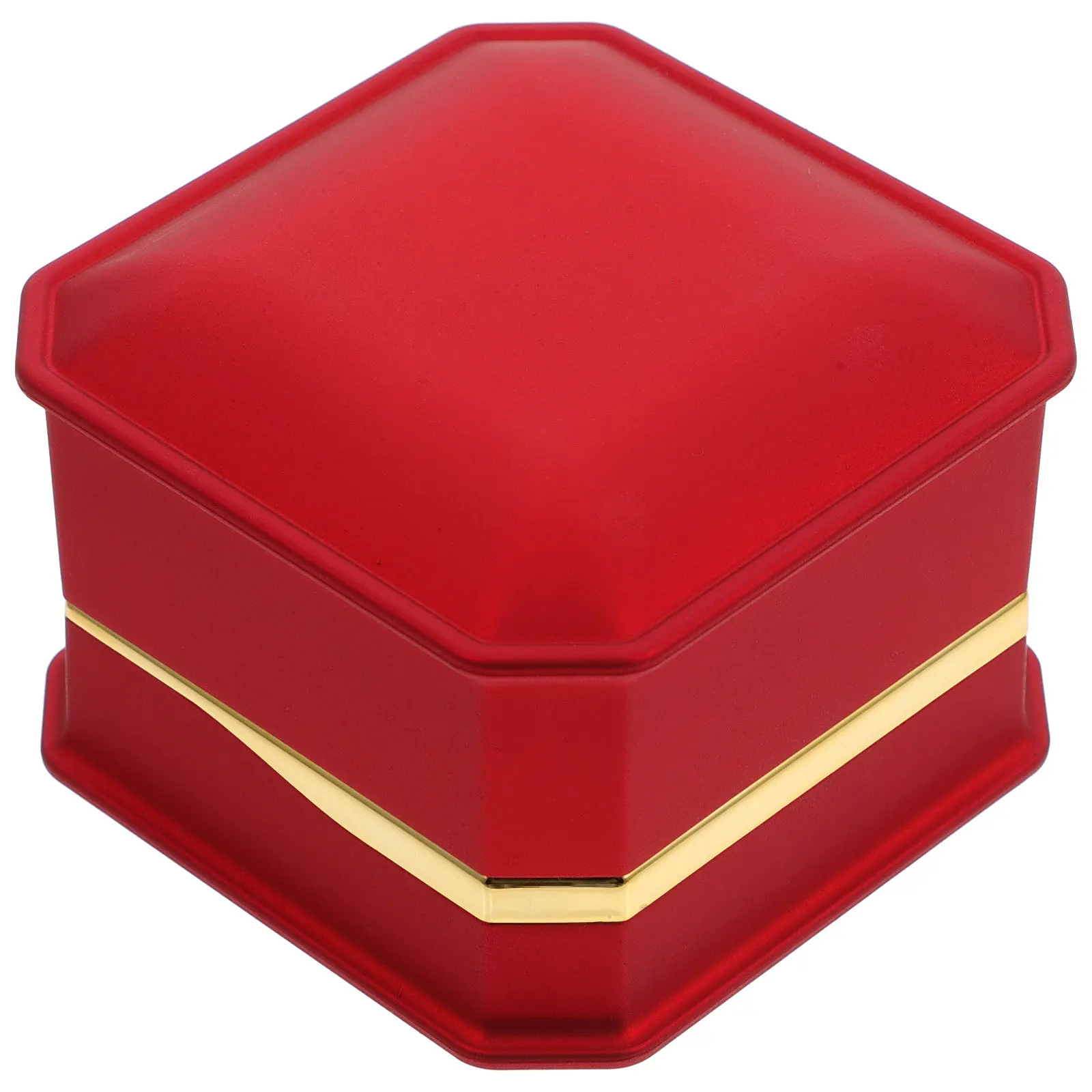 

Cloth Jewelry Box Design Blue LED Light Automatic Lighting Romantic Jewelry Storage Case Proposal Gift Packing Box