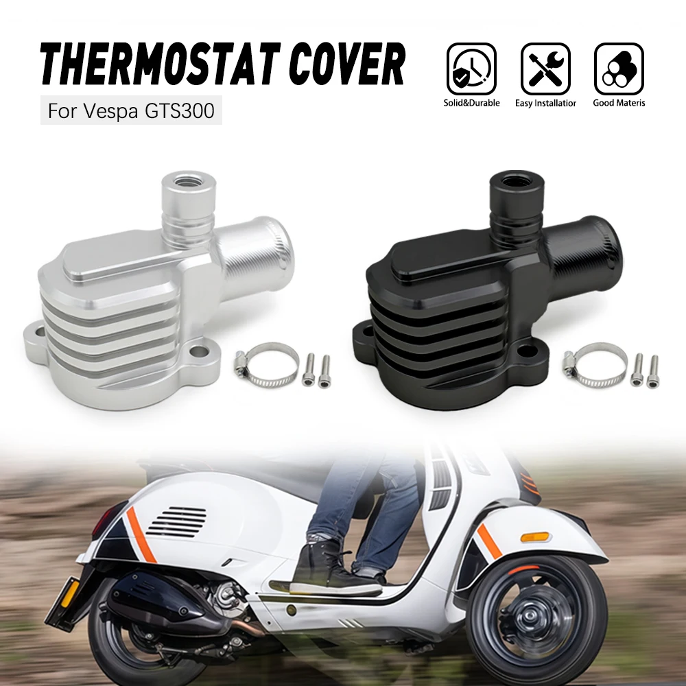 

Motorcycle Engine Parts Aluminum thermostat cover for Vespa GTS GTV 300