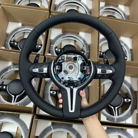Volante de Couro Personalizado para BMW F10 F20 F30 F32 F36 M3 F8 F82 M2 F87 M5 F90 X6 E71 E90 E92 E93