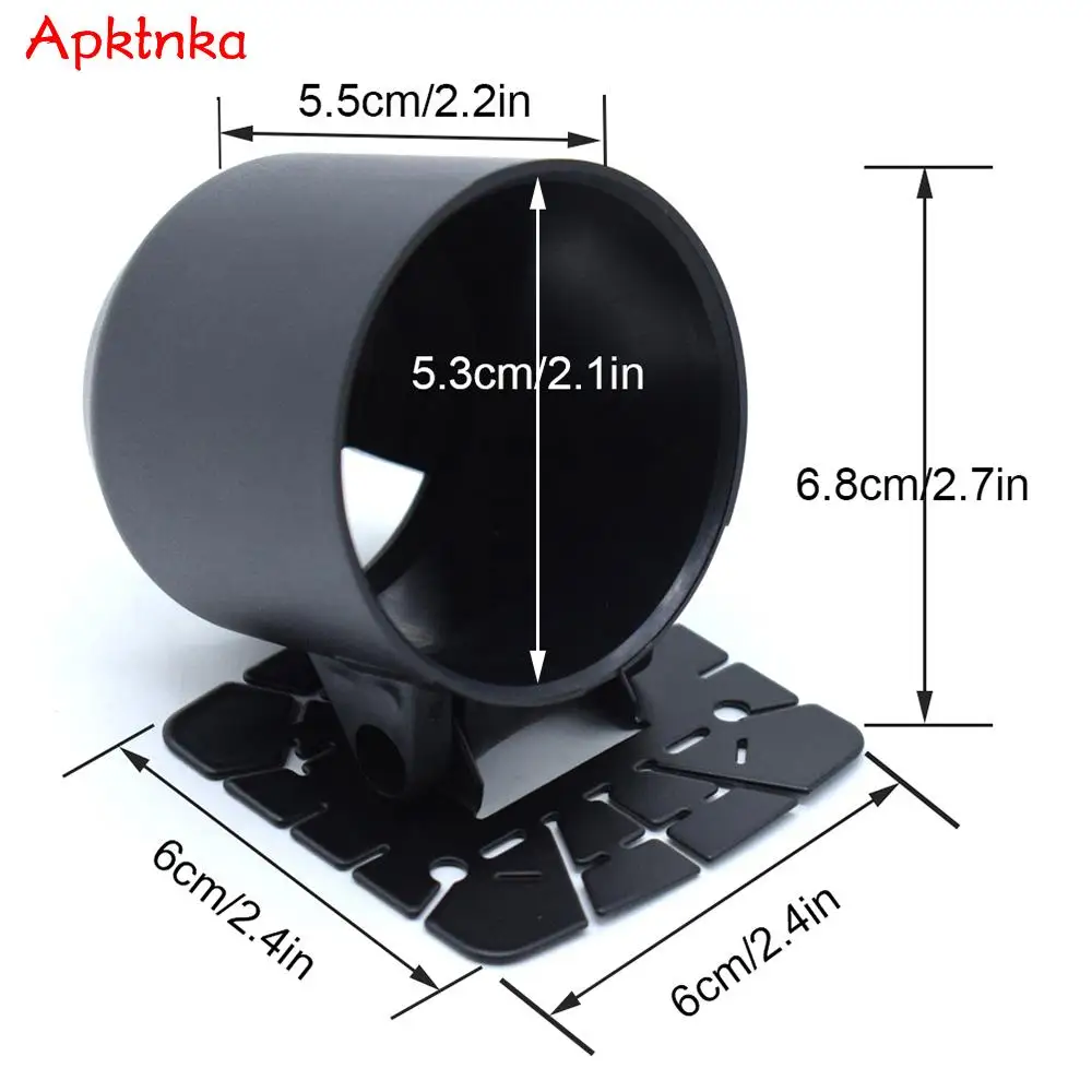 52mm 2'' Universal Single Gauge Pod Gauge Pillar Dash Pod Mount Holder Car Accessories Water Temp Oil Temp Oil Pressure EGT