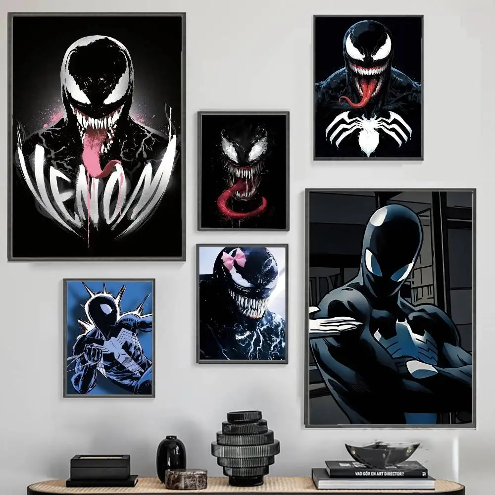 Cool H-VenomS 블랙 포스터 프레임 없는 포스터 크래프트 클럽 바 종이 빈티지 포스터 벽 예술 그림 침실 연구실 스티커