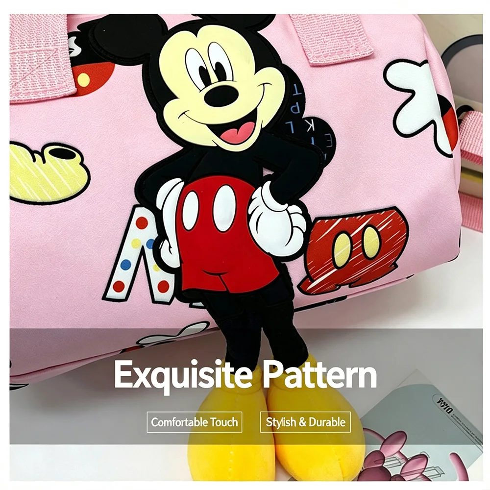 Damen-Handtasche aus Canvas mit großem Fassungsvermögen, modische Umhängetasche mit Cartoon-Design, Einkaufstasche – Detail 3