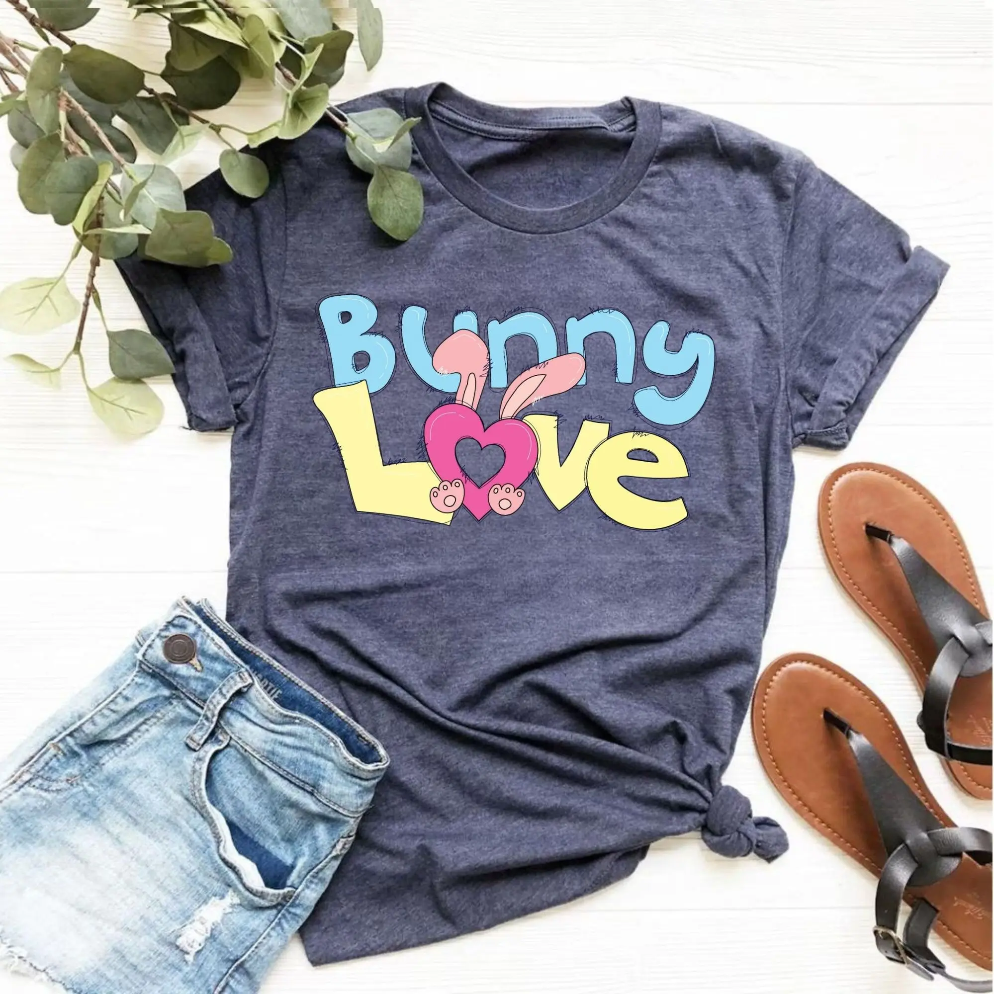 Easter Love T Shirt Woman Bunny GifT For Day Rabbit