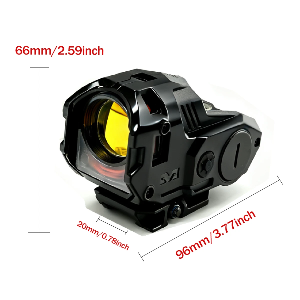 2025 جديد M22 PRO ألياف بصرية حقيقية منظر نقطة حمراء رؤية عاكسة ذاتية الإضاءة 10 MOA مثلث أحمر/أخضر نطاق بندقية شبكاني