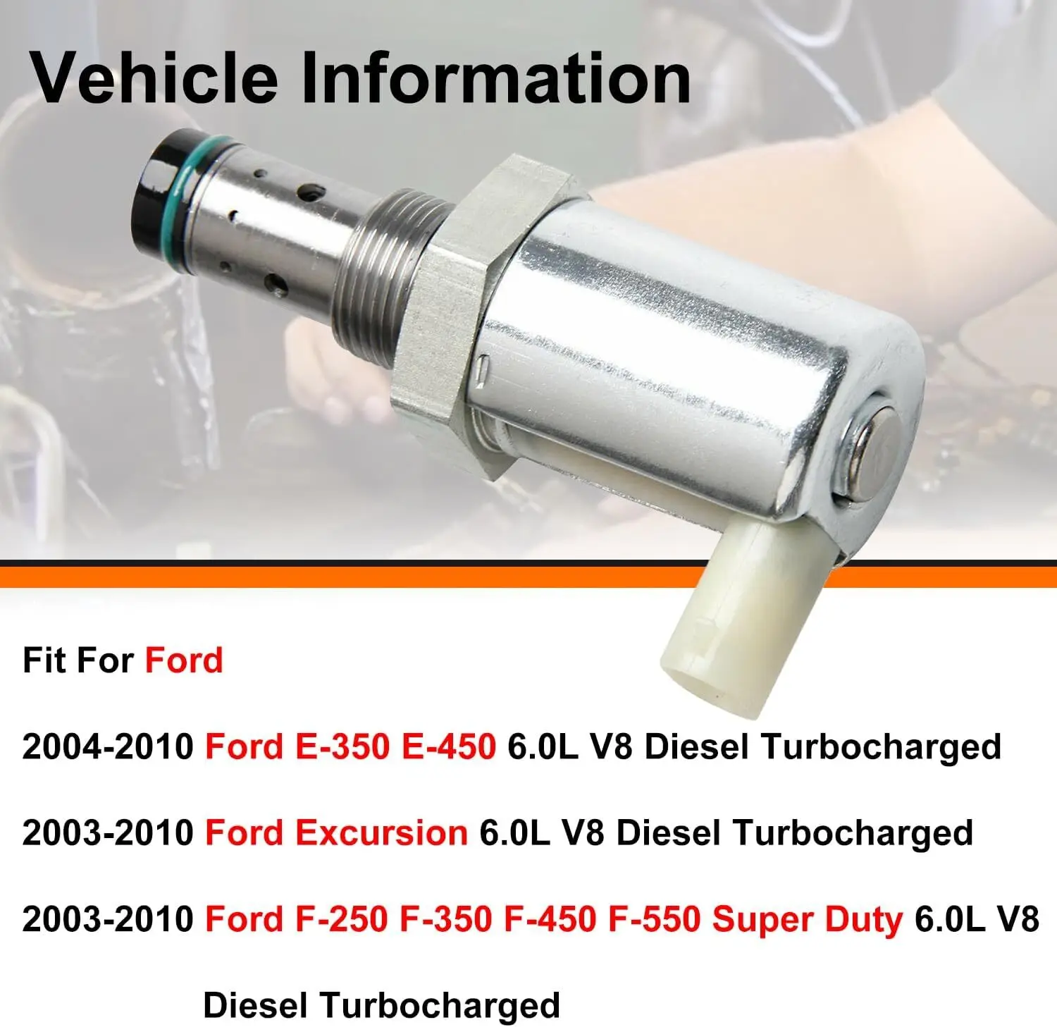Válvula reguladora de pressão de injeção ivr, para ford f250 f350 f450 f550 super duty 6.0l v8 diesel 2003-2010 FPR-1043