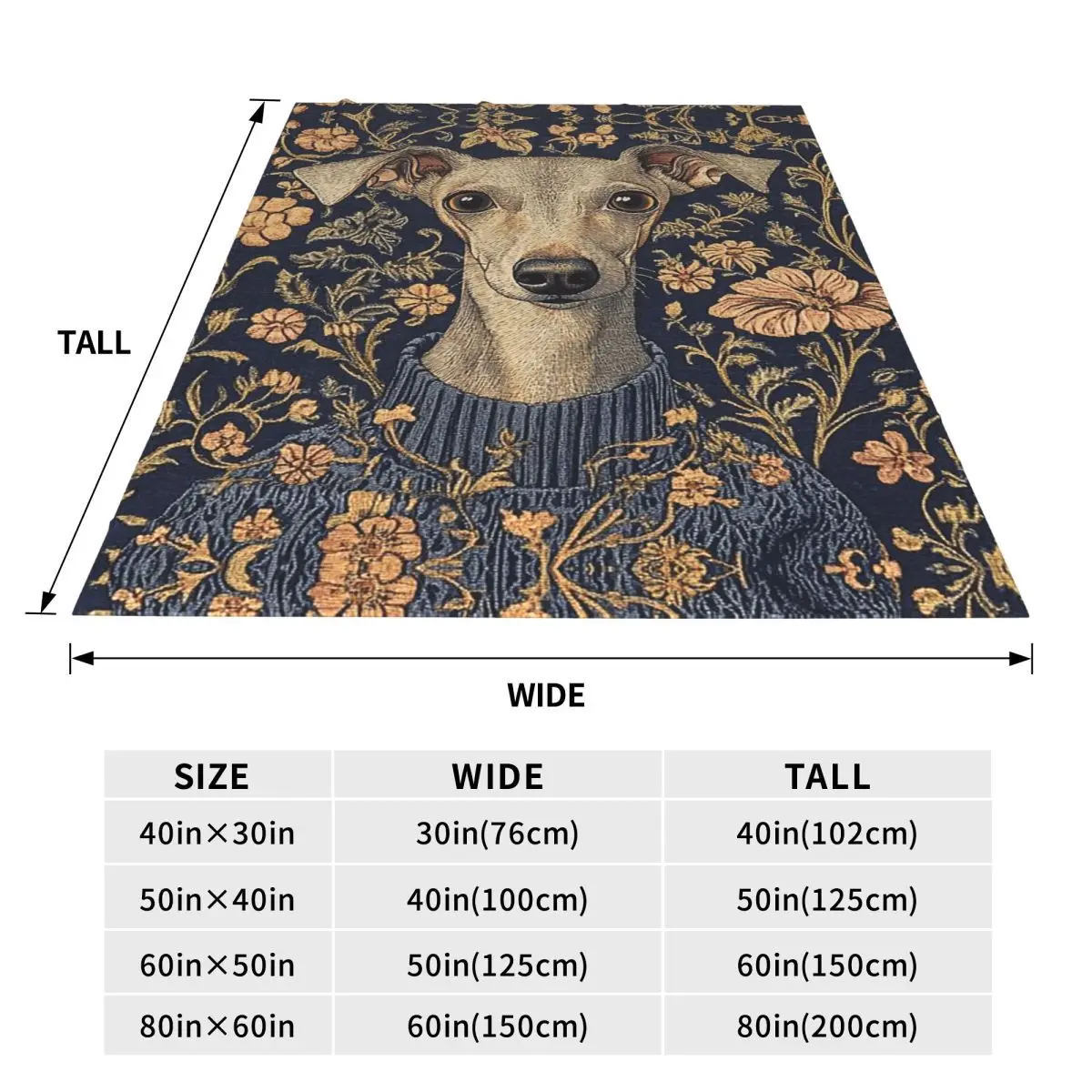 Whippet Peeping Whippet Greyhound Lurcher Dog (8) Blanket Soft Warm Flannel Throw Blanket Plush for Bed Travel Home Sofa
