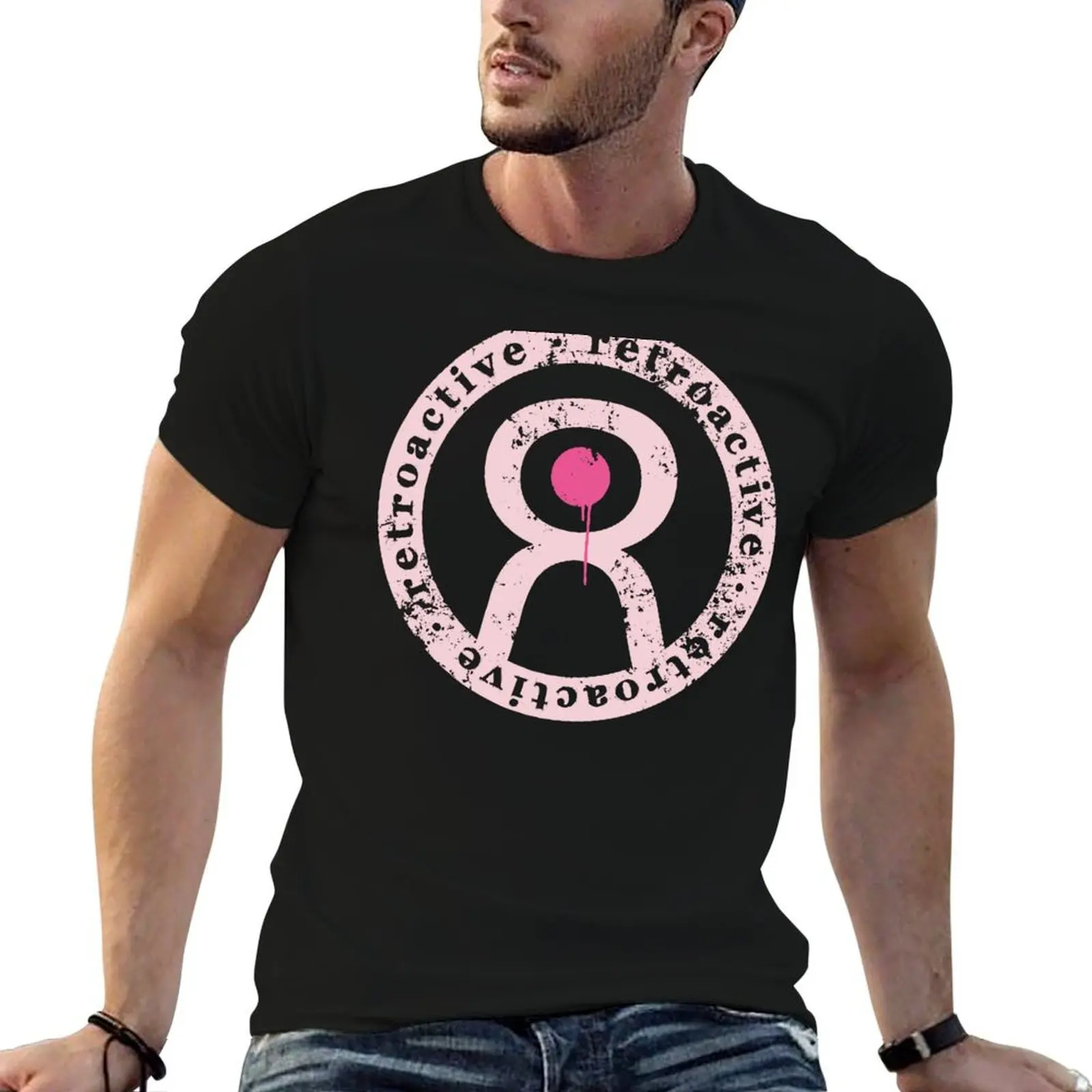 

retroactive - only logo PINK EDITION T-Shirt t shirt man luxury man t shirts high quality luxury brand T-Shirt