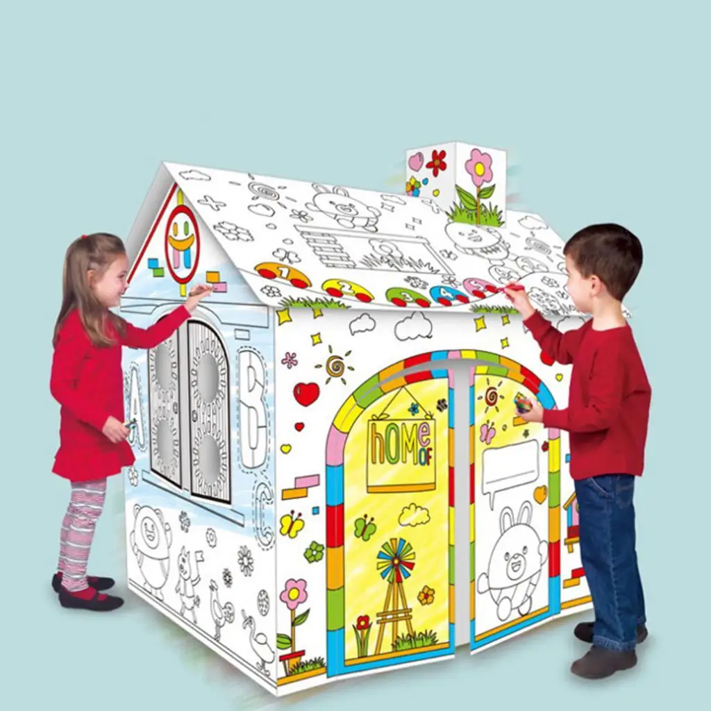 casa-de-papelao-diy-decore-a-fortaleza-de-papelao-kits-de-artesanato-criativo-para-aprender-e-brincar-ao-ar-livre-e-em-casa-presentes-para-criancas