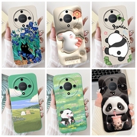 For Honor Magic 5 Lite Case RMO-NX3 Cover Cute Panda Cartoon Camera Lens Protection Soft Silicone Phone Case For Honor X9a Coque