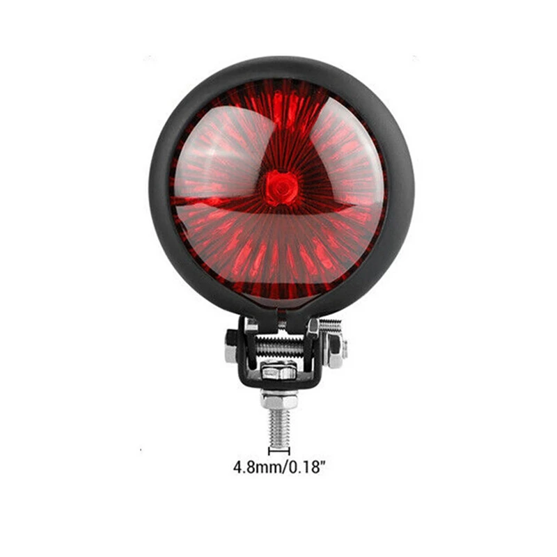 2X Motorcycle LED Rear Tail Light Brake Stop Lamp Moto LED Tail Light For Bobber Chopper Cafe Black