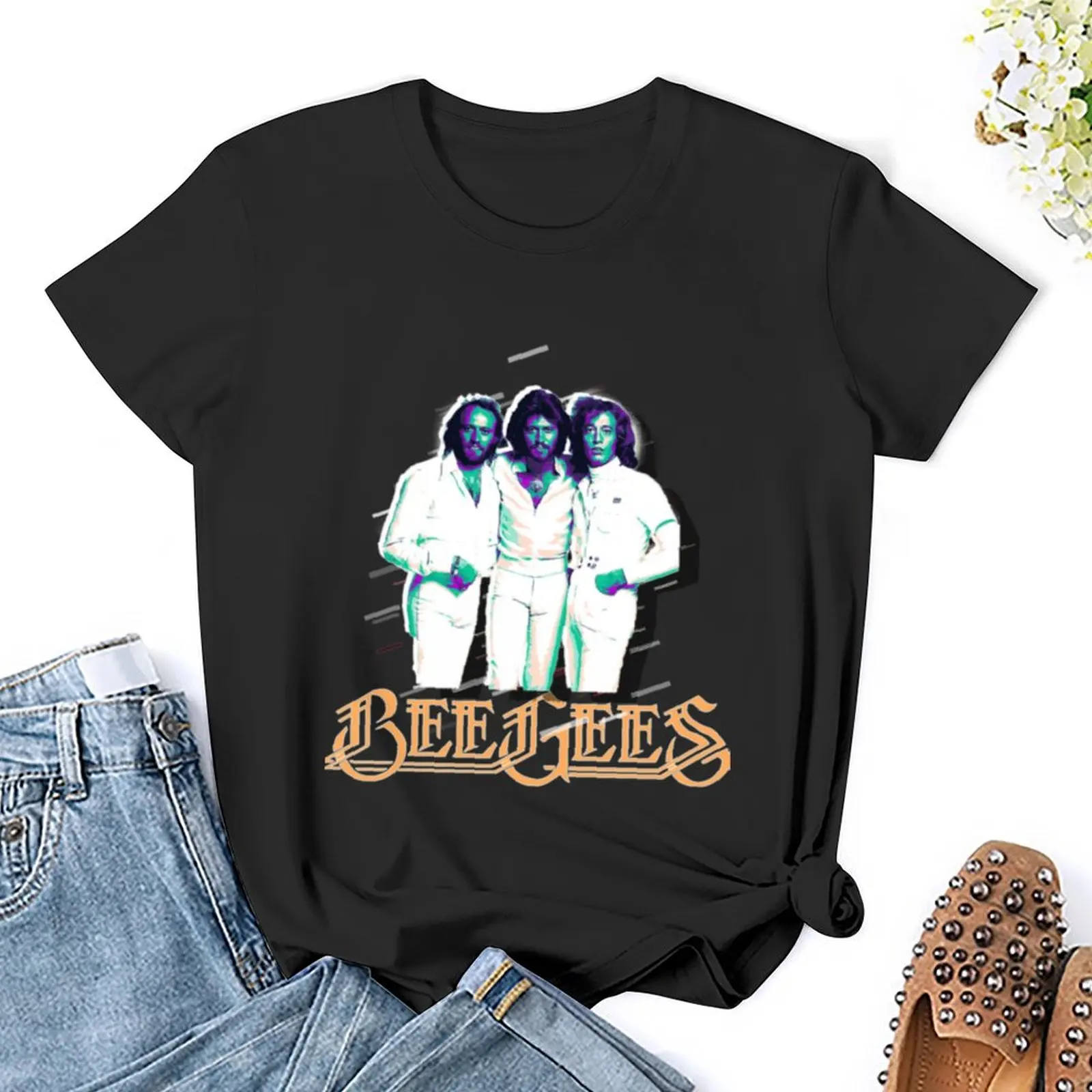 Bee Gees Big Head T-Shirt Kawaii Kleding Dame Kleding Nieuwe Editie T Shirts Voor Vrouwen