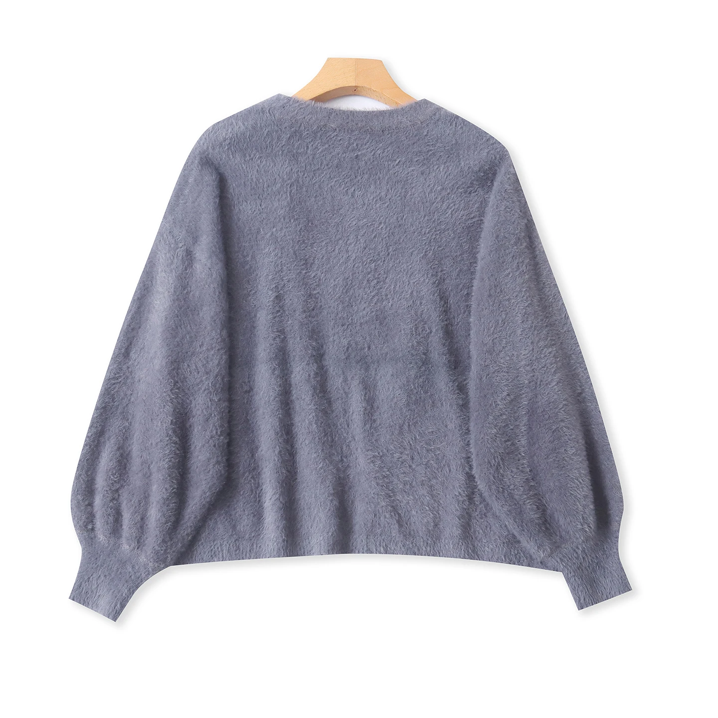 春の新作ファション ルーズカジュアル Vネックボタン付きロングスリーブ ミンクベルベットセーター レディースプレミアム衣料 ソフトポリエステル